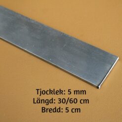 Knivstål 1095 kolstål 5 mm tjock och 5 cm bred