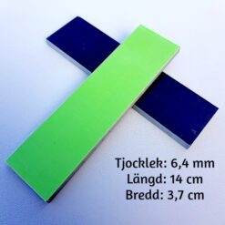 2-pack knivsidor av 6 mm G-10 Svart/Neongrön
