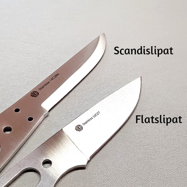 knivblad med olika slipfaser
