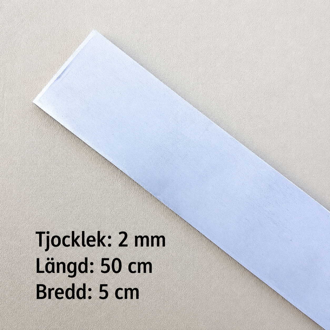2 mm X50CrMoV15 Rostfritt stål - 5 cm bred